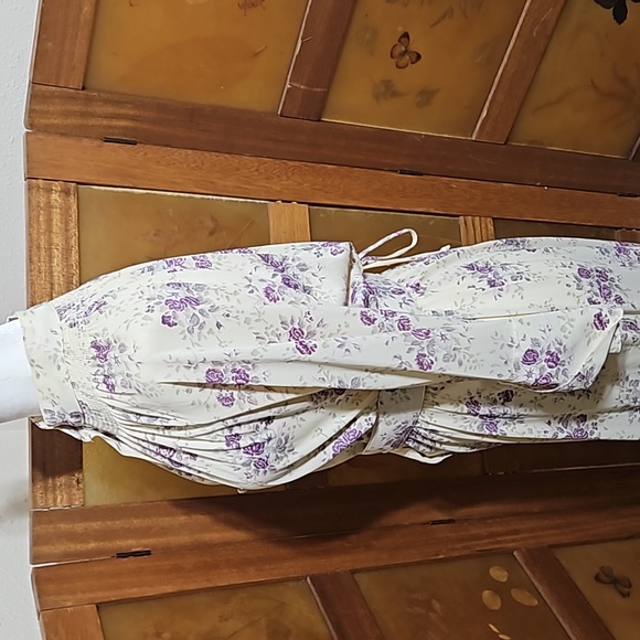 Vintage 70s Buttery Yellow Floral Dress - Picture 12 of 16